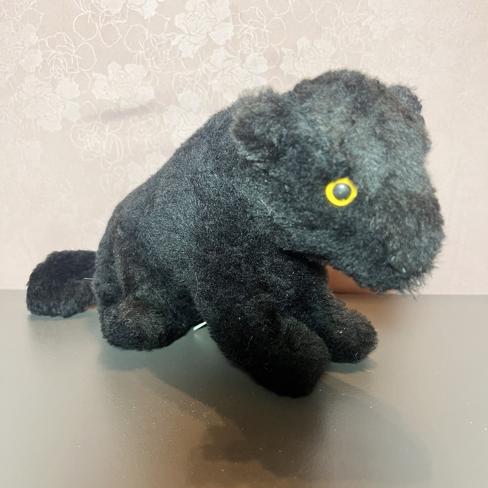 Vintage 1981 Black Panther R. Dakin & Co. Pillow Pets Stuffed Animal Collectible